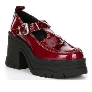 Free People, the Mayla Patent Leather Platform Mary Janes. Like New.